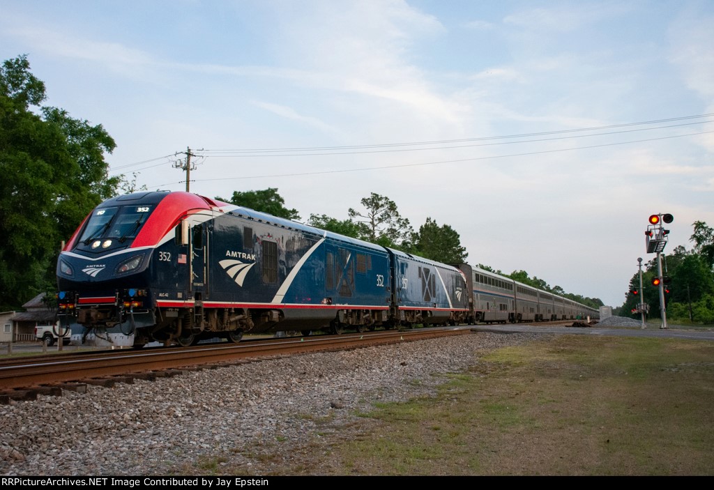 Two Chargers rush the Auto Train north at Martin Street